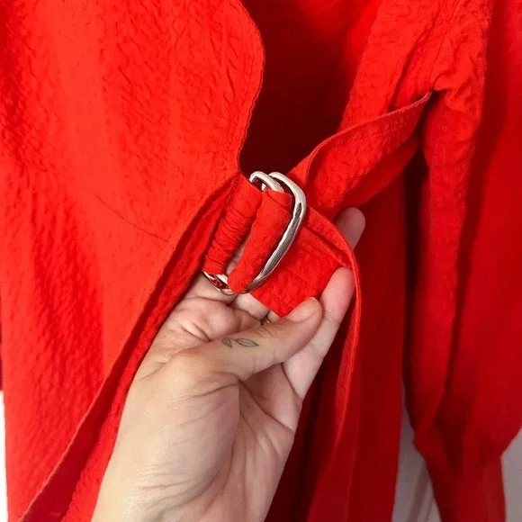 ADEAM | Textured Wrap Dress | Size Large - Picture 8 of 13